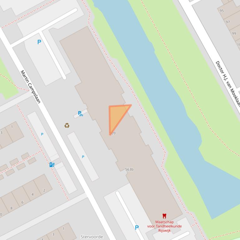 Kaart van postcodegebied 2286TC.