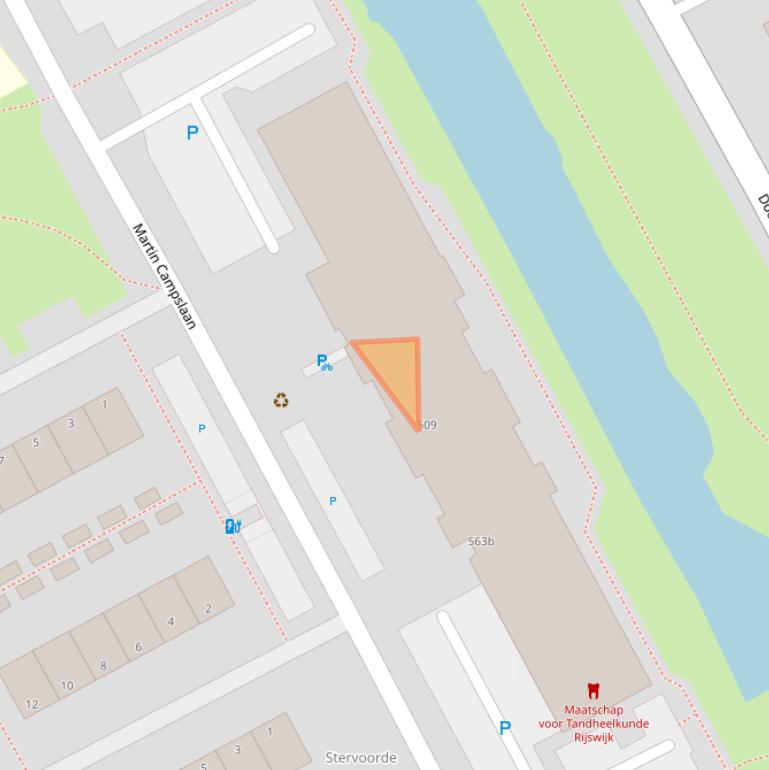 Kaart van postcodegebied 2286TD.