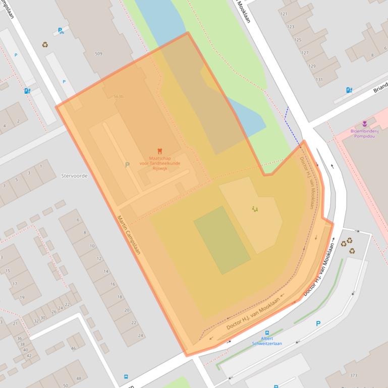 Kaart van postcodegebied 2286TH.