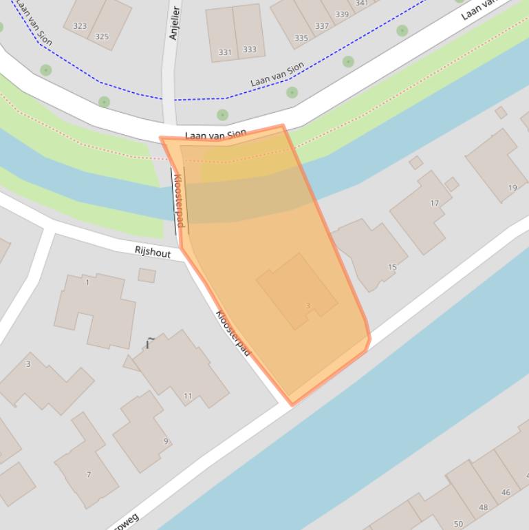 Kaart van postcodegebied 2286WD.