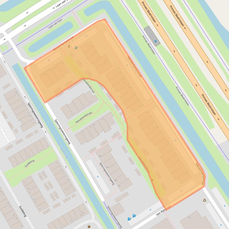 Kaart van postcodegebied 2286WN.