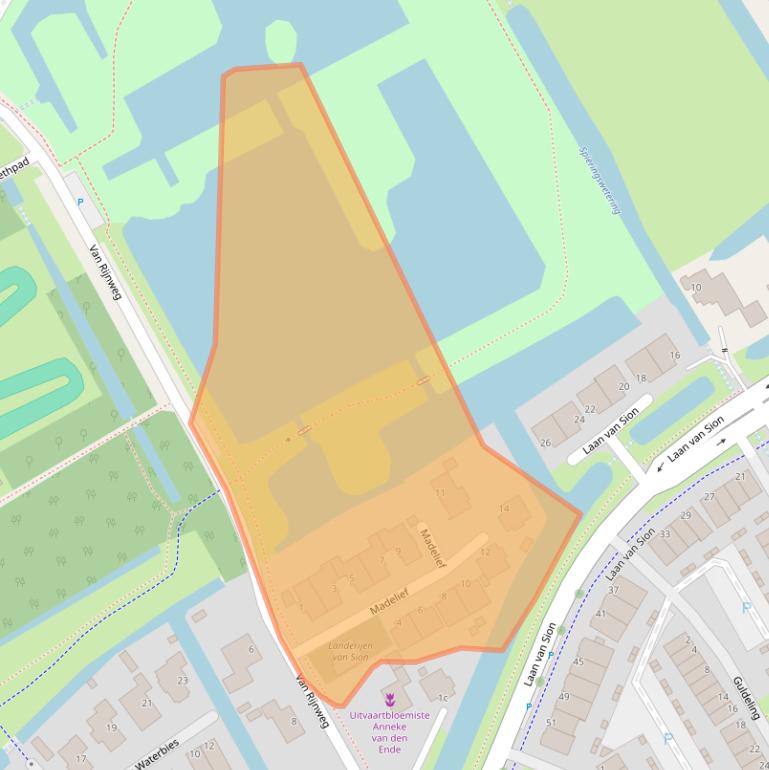 Kaart van postcodegebied 2286WT.
