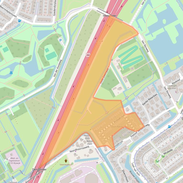 Kaart van postcodegebied 2286WX.