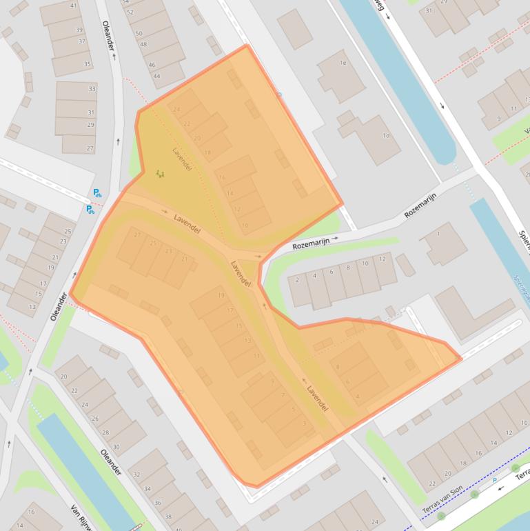 Kaart van postcodegebied 2286XE.