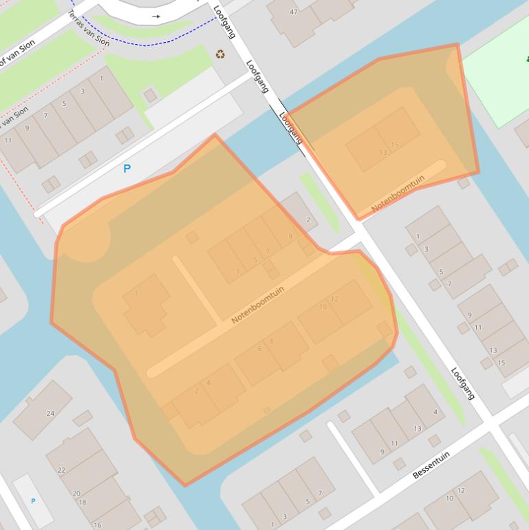 Kaart van postcodegebied 2286XM.