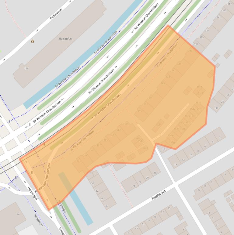 Kaart van postcodegebied 2287AB.