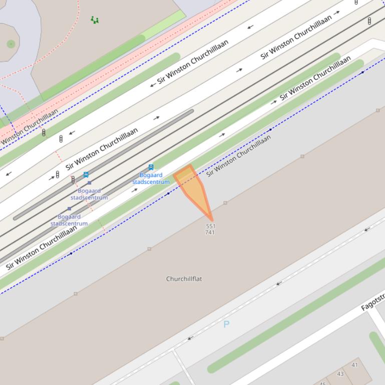 Kaart van postcodegebied 2287AJ.