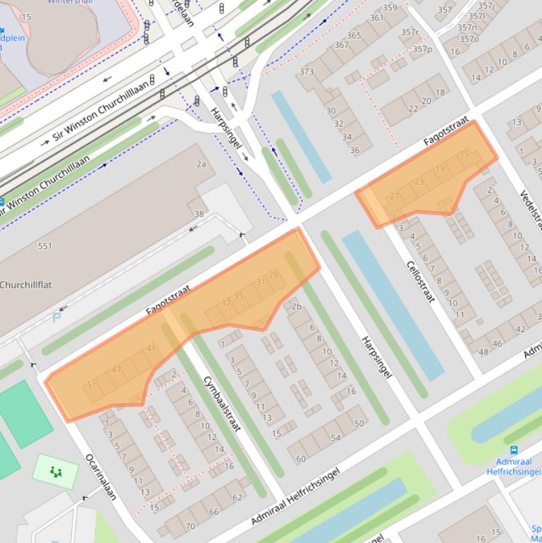 Kaart van postcodegebied 2287BC.