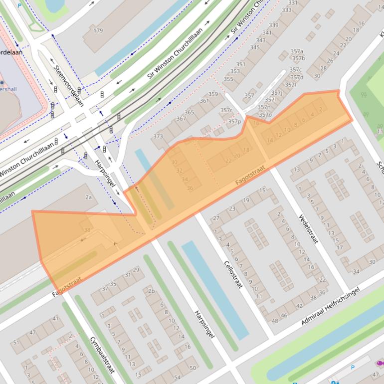 Kaart van postcodegebied 2287BD.