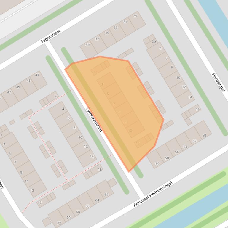 Kaart van postcodegebied 2287BE.