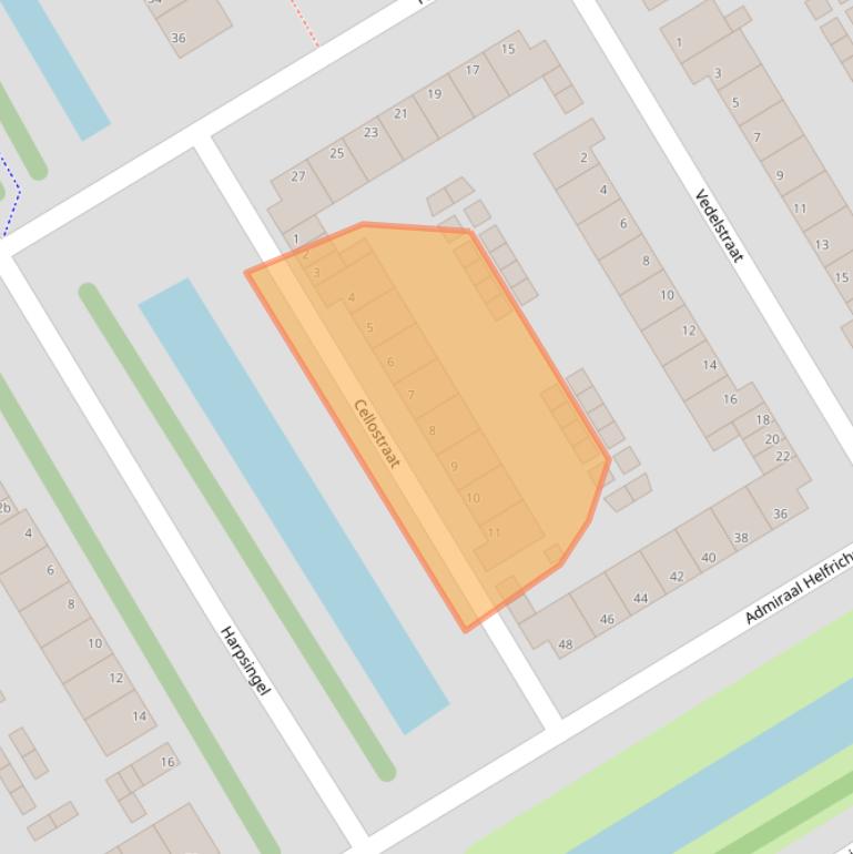 Kaart van postcodegebied 2287BH.