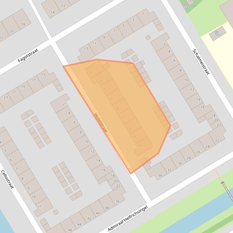 Kaart van postcodegebied 2287BJ.