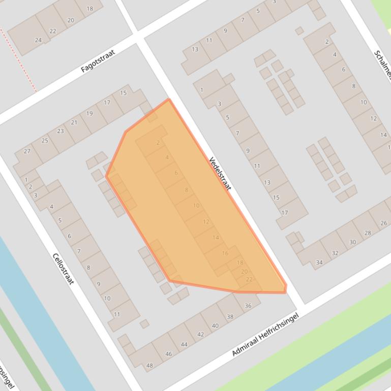 Kaart van postcodegebied 2287BK.