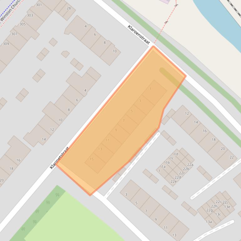 Kaart van postcodegebied 2287BM.