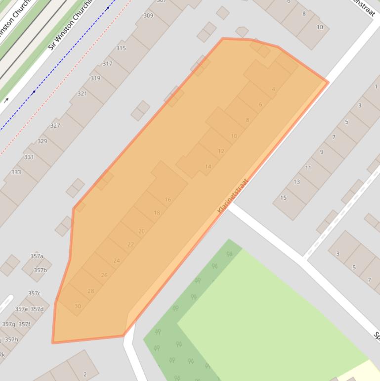 Kaart van postcodegebied 2287BN.