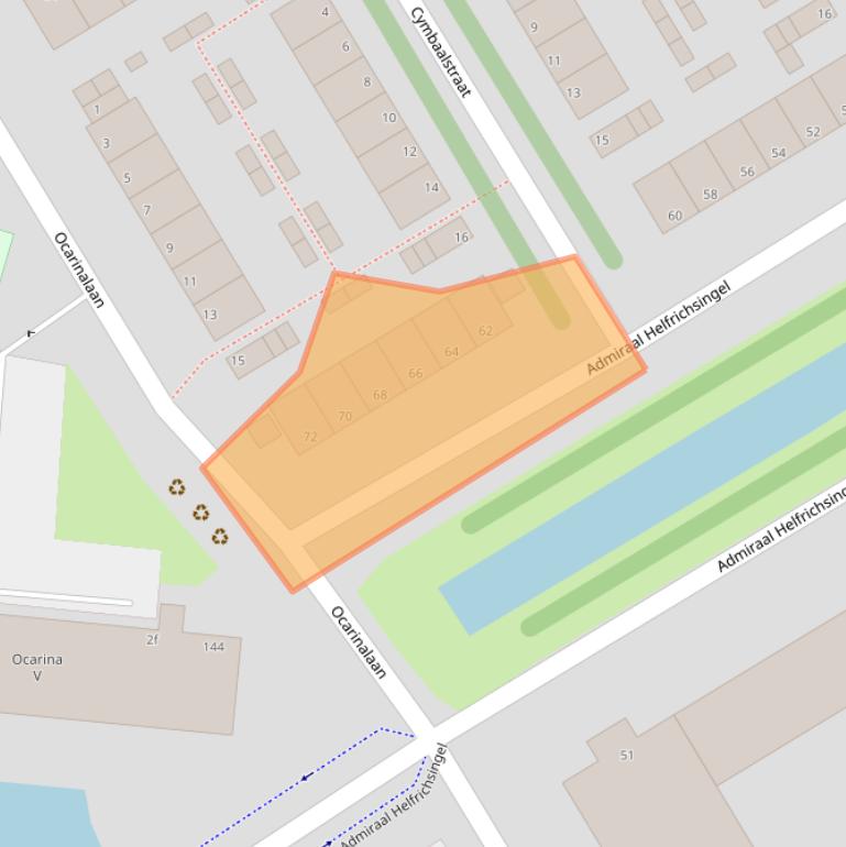 Kaart van postcodegebied 2287BV.