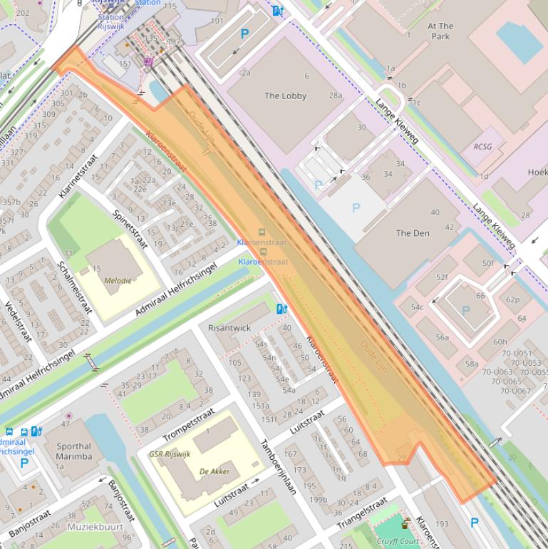 Kaart van postcodegebied 2287CB.