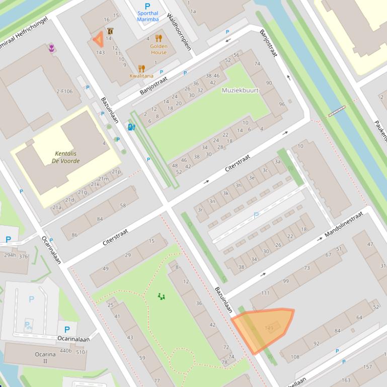 Kaart van postcodegebied 2287ED.