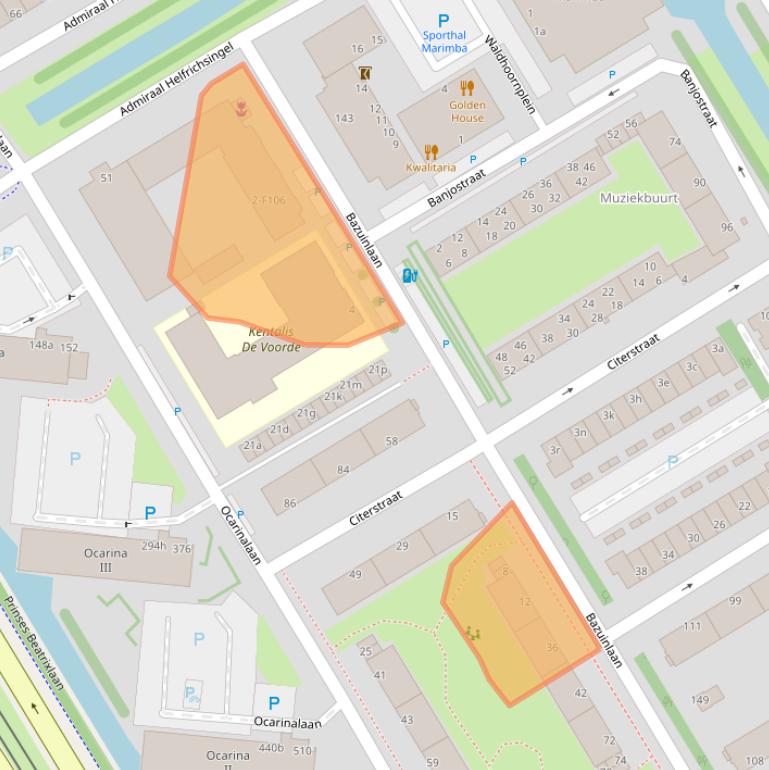 Kaart van postcodegebied 2287EE.