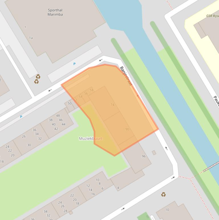 Kaart van postcodegebied 2287EK.