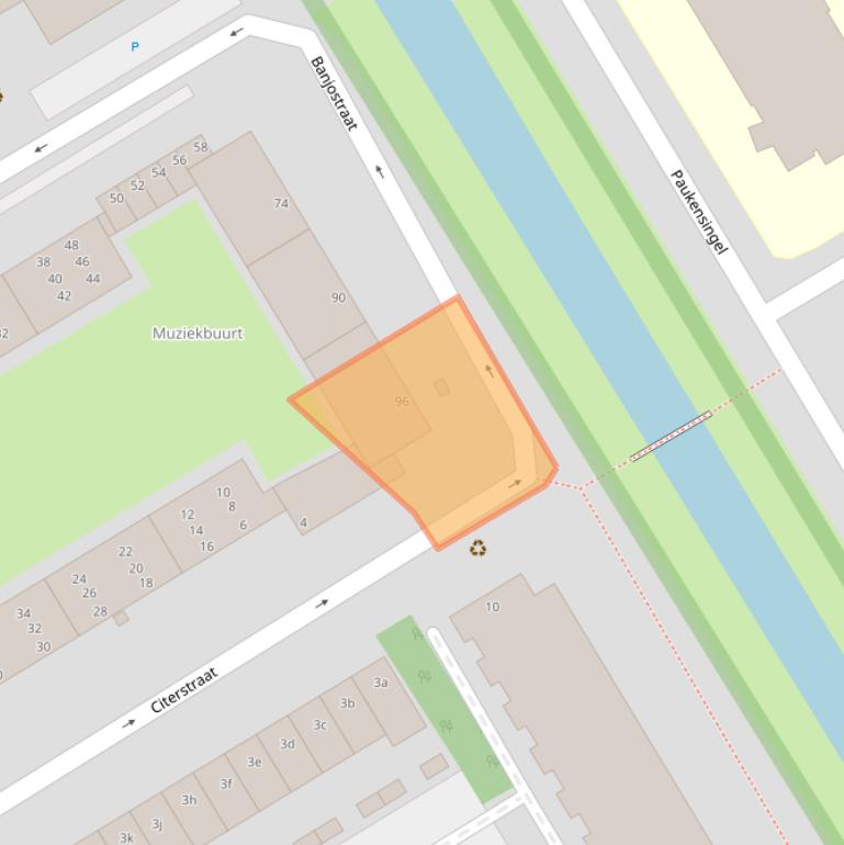 Kaart van postcodegebied 2287EL.