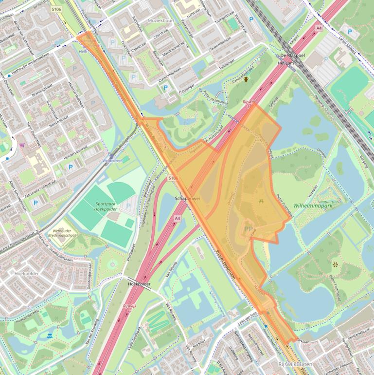 Kaart van postcodegebied 2287GZ.