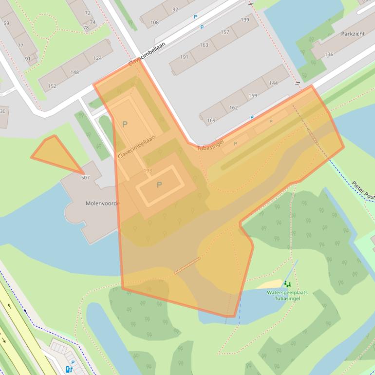 Kaart van postcodegebied 2287VH.