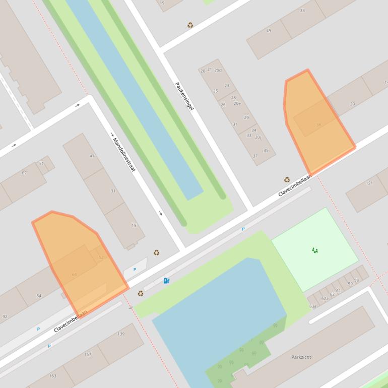 Kaart van postcodegebied 2287VW.