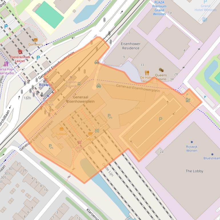 Kaart van postcodegebied 2288AG.