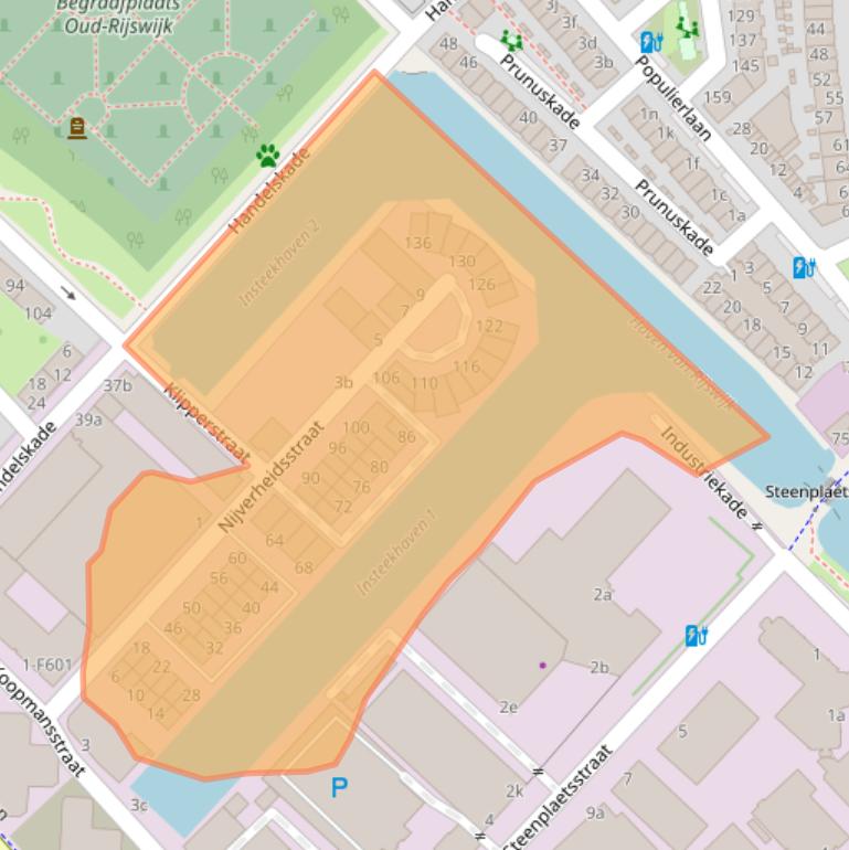 Kaart van postcodegebied 2288BB.