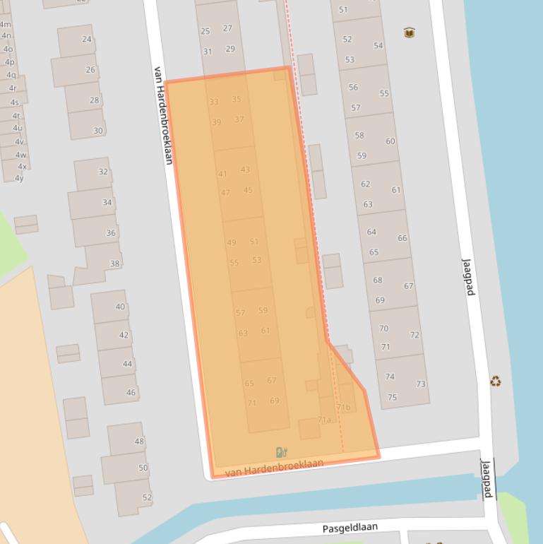 Kaart van postcodegebied 2288CB.