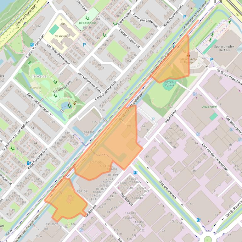Kaart van postcodegebied 2288EA.