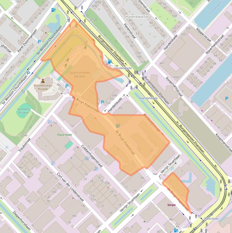 Kaart van postcodegebied 2288EC.