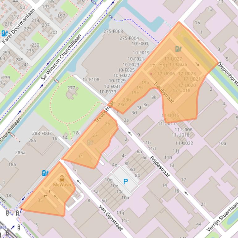 Kaart van postcodegebied 2288EH.