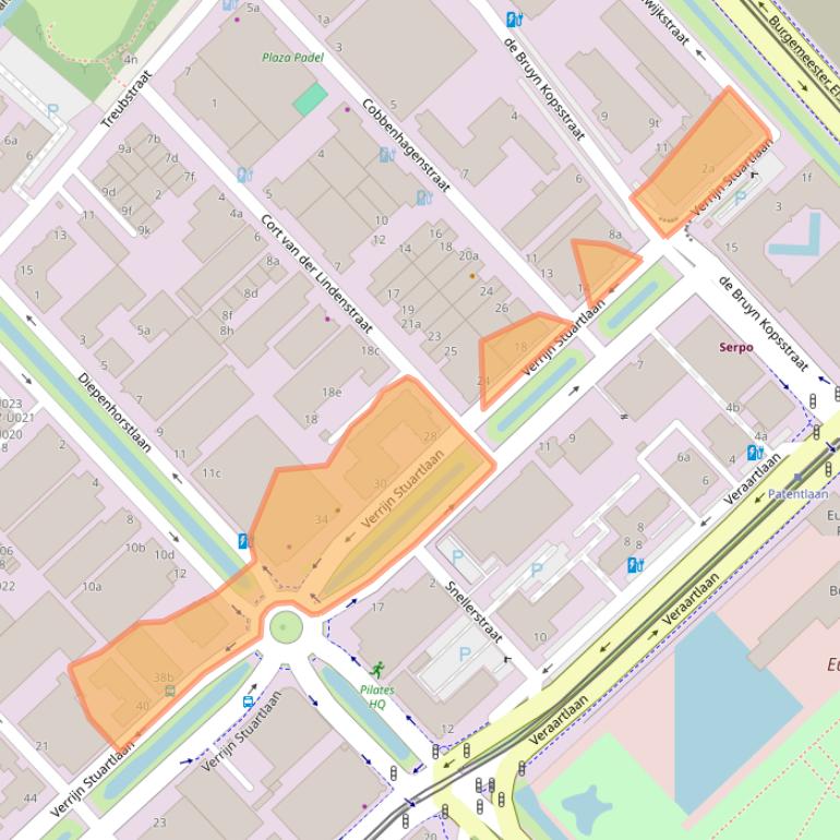 Kaart van postcodegebied 2288EL.