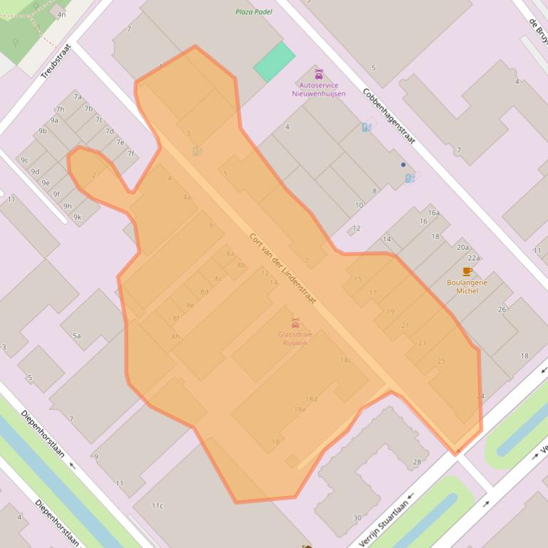 Kaart van postcodegebied 2288EV.