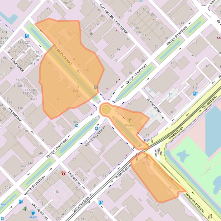 Kaart van postcodegebied 2288EW.