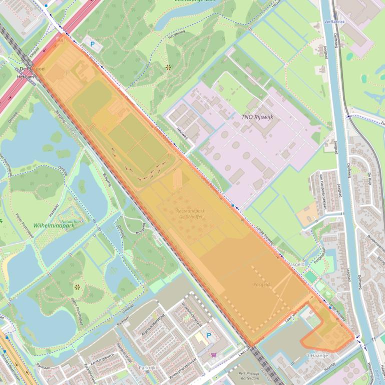Kaart van postcodegebied 2288GR.