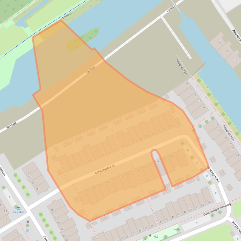 Kaart van postcodegebied 2288GZ.