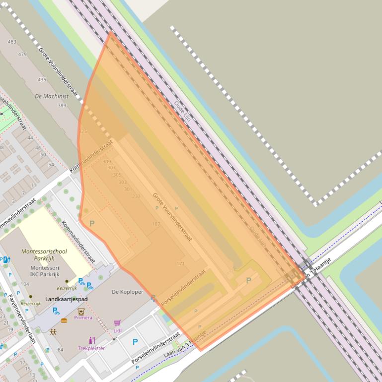 Kaart van postcodegebied 2288HM.