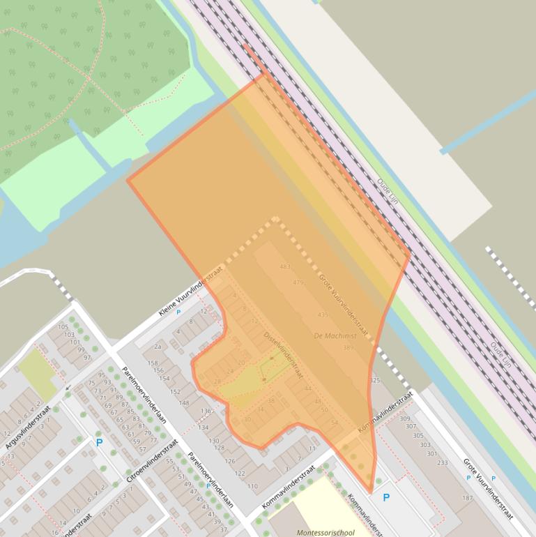 Kaart van postcodegebied 2288HP.