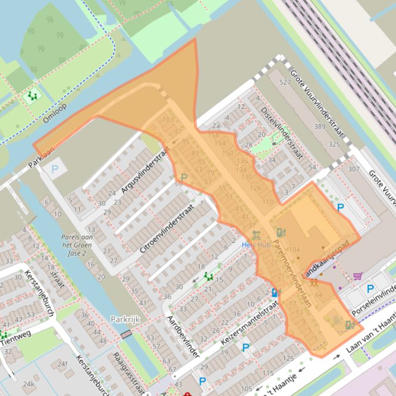 Kaart van postcodegebied 2288HR.