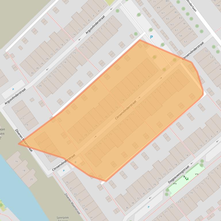 Kaart van postcodegebied 2288HT.