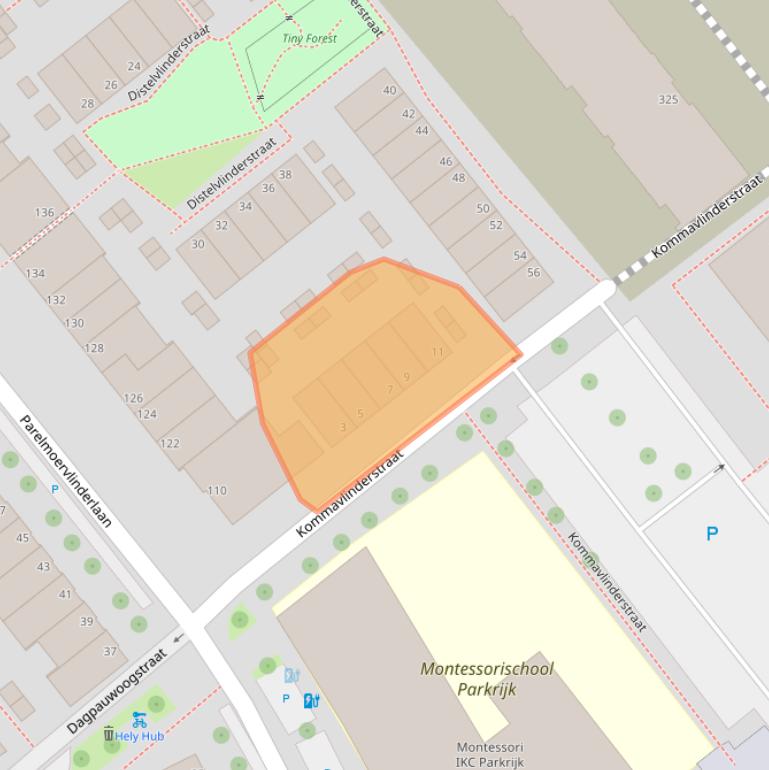 Kaart van postcodegebied 2288HW.