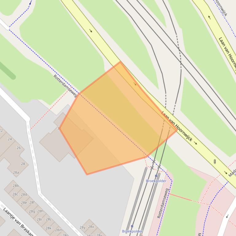 Kaart van postcodegebied 2289AC.