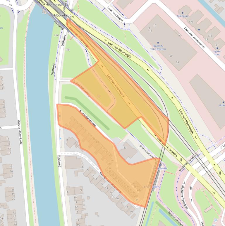 Kaart van postcodegebied 2289AD.