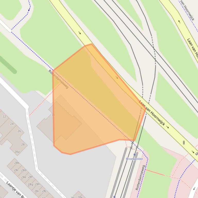 Kaart van postcodegebied 2289AE.