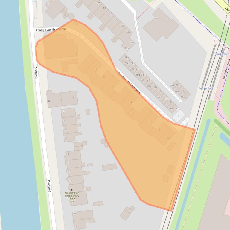 Kaart van postcodegebied 2289AM.