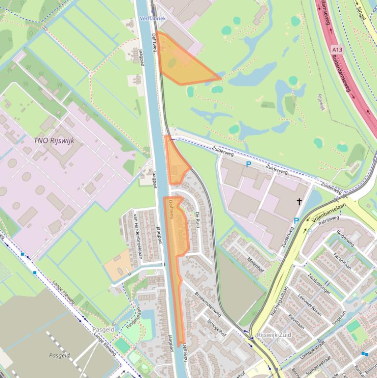 Kaart van postcodegebied 2289BB.