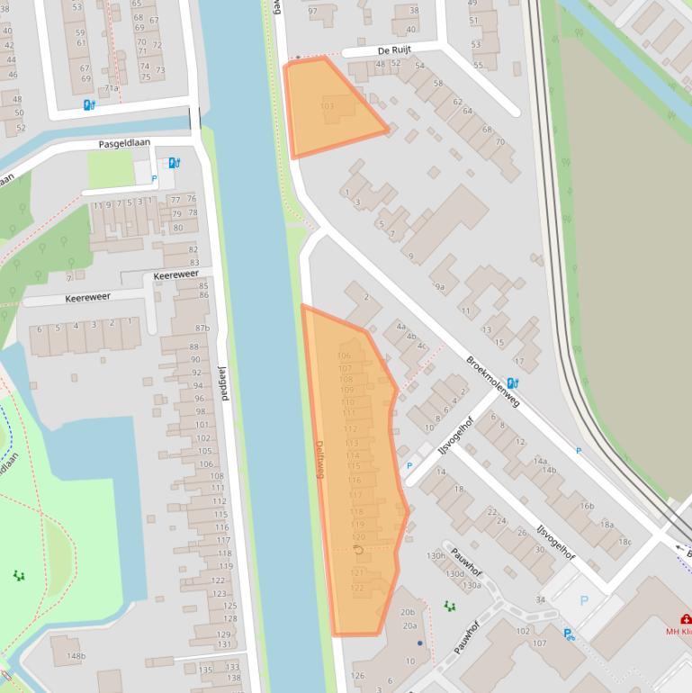 Kaart van postcodegebied 2289BC.